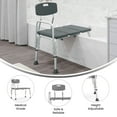 thumbnail image 5 of Flash Furniture Hercules Series Bath and Shower Transfer Bench with Back and Side Arm, Gray, 5 of 20
