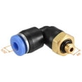 thumbnail image 2 of Unique Bargains Push to Connect Tube Fitting,Male Elbow,4mm Tube OD x M5 Thread Pneumatic Air Push Fit Lock Fitting Blue, 2 of 3