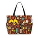 thumbnail image 1 of Fotbe Retro Coffee Bolsa de Viaje para Playa - Resistente al Agua, Bolsa Tote de Gran Capacidad y Ligera con 7 Bolsillos para Mujeres y Hombres, 1 of 7
