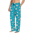 thumbnail image 6 of Salouo Hippo In Water Head Print Pajama Pants for Men, Lounge Pants Elastic Waistband Casual Men's sleepwear Loungewear Sleep Pajama Pant -Large, 6 of 7