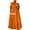 Orange, variant on VONDA Women Elegant Long Bat Sleeve Stand Collar Evening Party Pleated Casual Solid Loose Long Dress