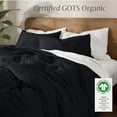 thumbnail image 3 of Bare Home Organic Cotton Jersey Duvet Cover Set with Shams, 2-Piece, Twin/Twin XL, Black, 3 of 10