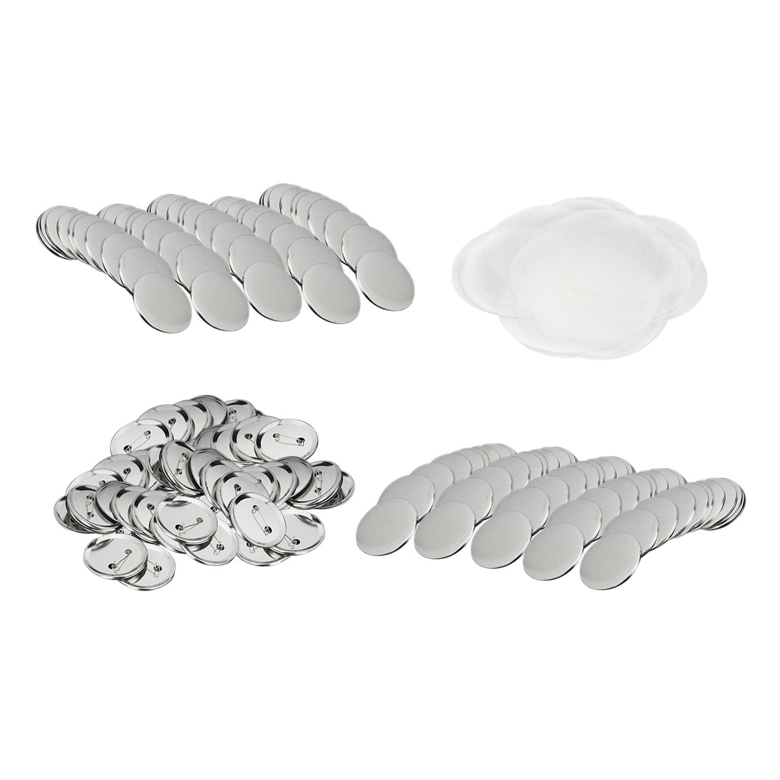 Sublimation Blank Pins 100 Sets Blank Badge Pin Button Maker Parts 32MM DIY Badges Set For Button Making Machine For DIY Craft Making