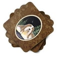 thumbnail image 2 of Carolines Treasures SS8529FC Starry Night Bearded Collie Foam Coaster Set of 4 3 1/2 x 3 1/2 multicolor, 2 of 3