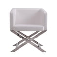 thumbnail image 3 of Manhattan Comfort HollyWood Faux Leather Accent Lounge Chair in White, 3 of 8
