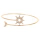 thumbnail image 1 of Pulsera geométrica de circonita con adorno de mano ajustable, joyería de diamantes, accesorio con forma de sol y luna para decoración dorada, 1 of 7