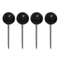 thumbnail image 2 of 300 Pcs Black Map Tacks Push Plastic Round Pearl Head with Steel Point for Corkboard Bulletin Board and Fabric, 2 of 2