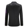 thumbnail image 4 of CloudStyle Mens Stylish Dinner 2-Piece Suit Slim Fit Sequin Suit Jacket Sport Coat And Pants, 4 of 5