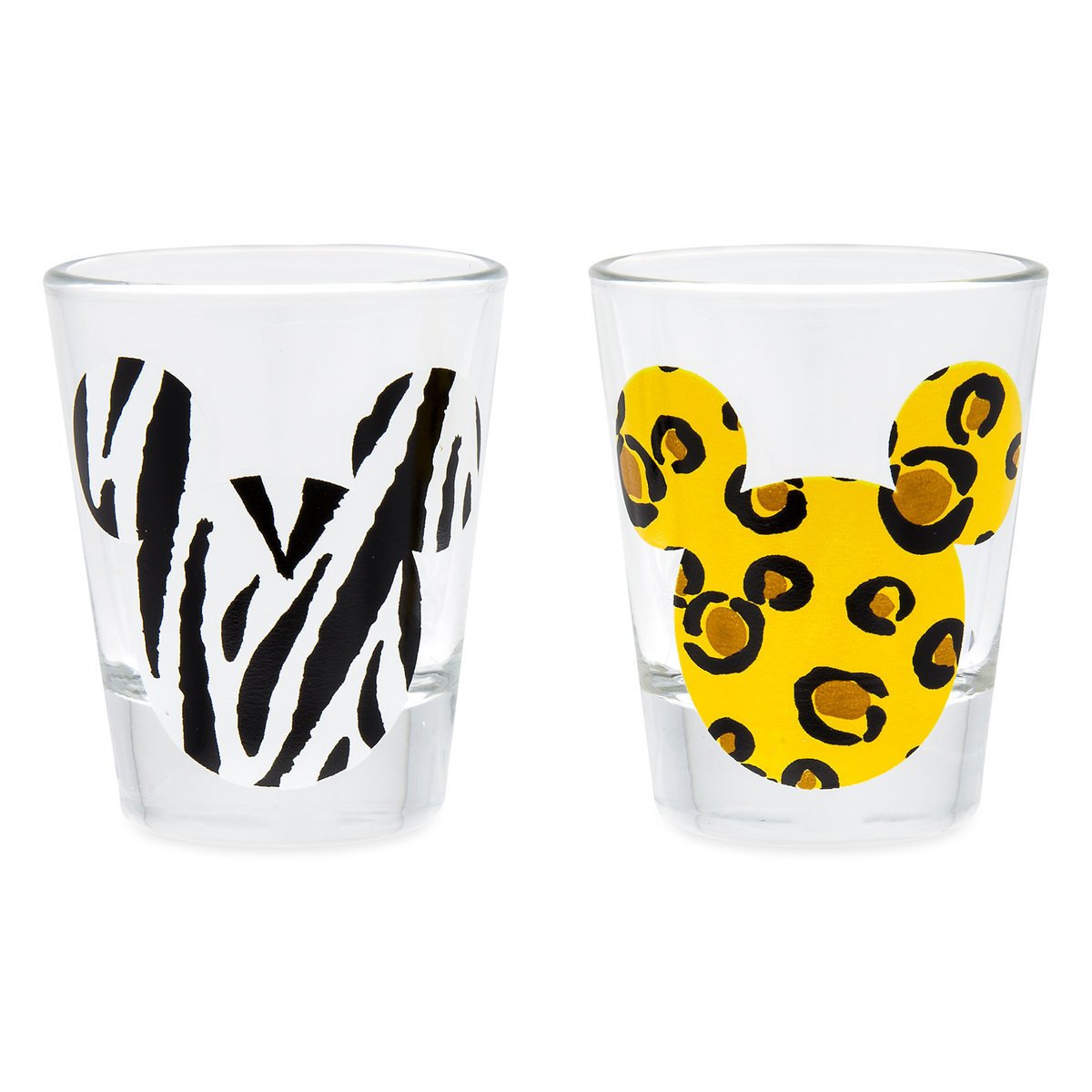 Disney Animal Kingdom Mickey Mouse Animal Print Mini Glass Set Shot