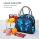 thumbnail image 5 of Fotbe Futuristic Blue Light Wolf Bolsa de Almuerzo con Estampado, Lonchera Aislada, Contenedor de Comida Reutilizable Tipo Cooler a Prueba de Fugas, 5 of 6