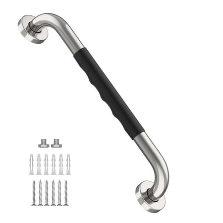 Senya 2PCS Shower Grab Bar w/ Anti Slip Rubber Grip, Senya 12 Inch Stainless Steel Bath Grab Bar, Bathroom Balance Bar, Wall Mount Safety Handrail Support