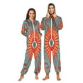 thumbnail image 3 of IAUYY Unisex Adult Onesie Pajamas Ultra-Soft Crystal-Soft Fabric, Halloween Adult Onesie Pajamas Adults,With a Zipper Plus Size Onesie Pajamas, Vortex Pattern, 3 of 7