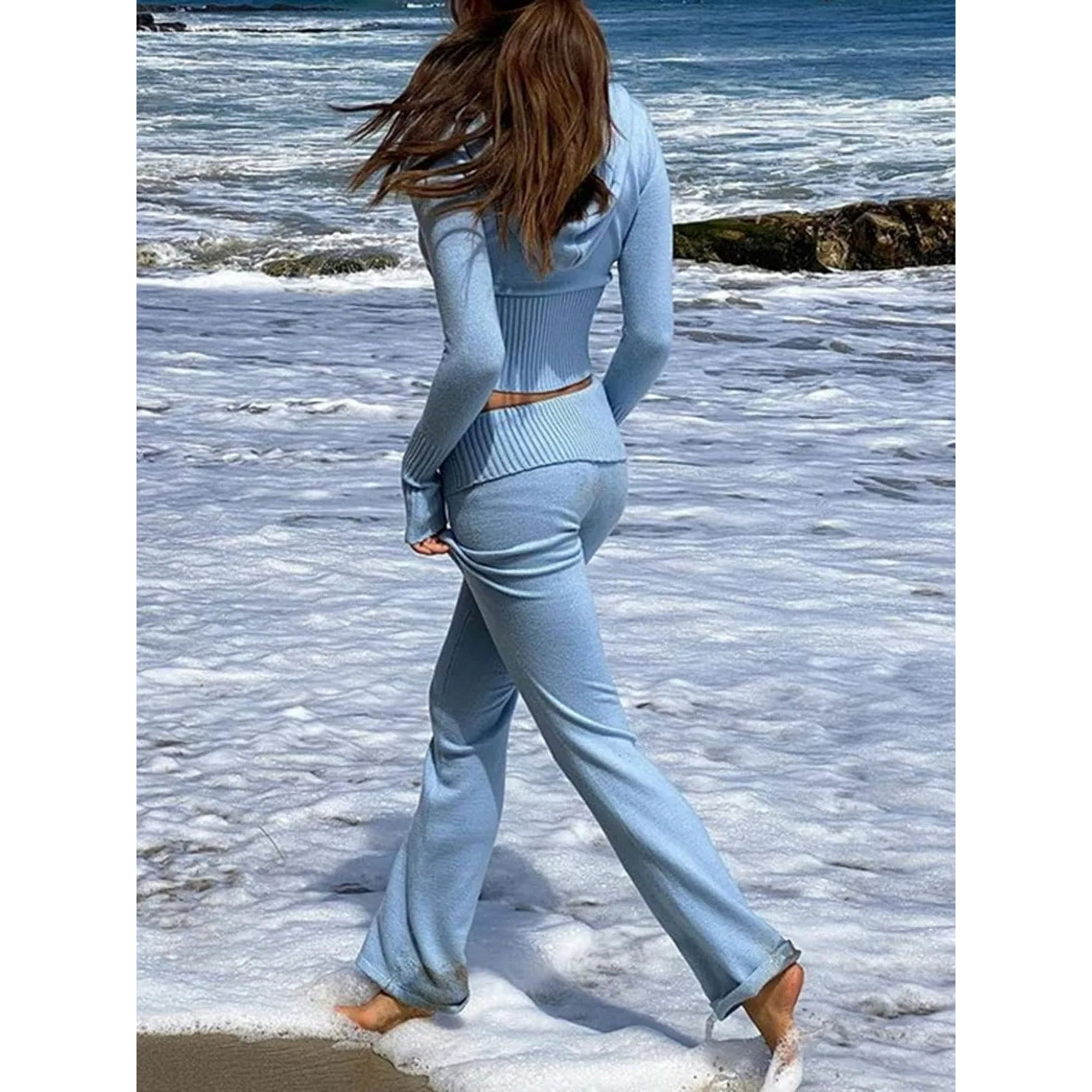 Ribbed cotton lounge set sale