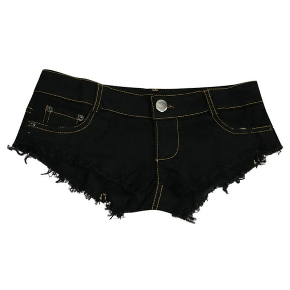 Stretchy Shorts for Women Cowboy Woolen Fringe Tight Fitting Pants Nightclub Pole Dance Ultra Low Waist Sexy Pants Loose High Waisted Short S-2XL