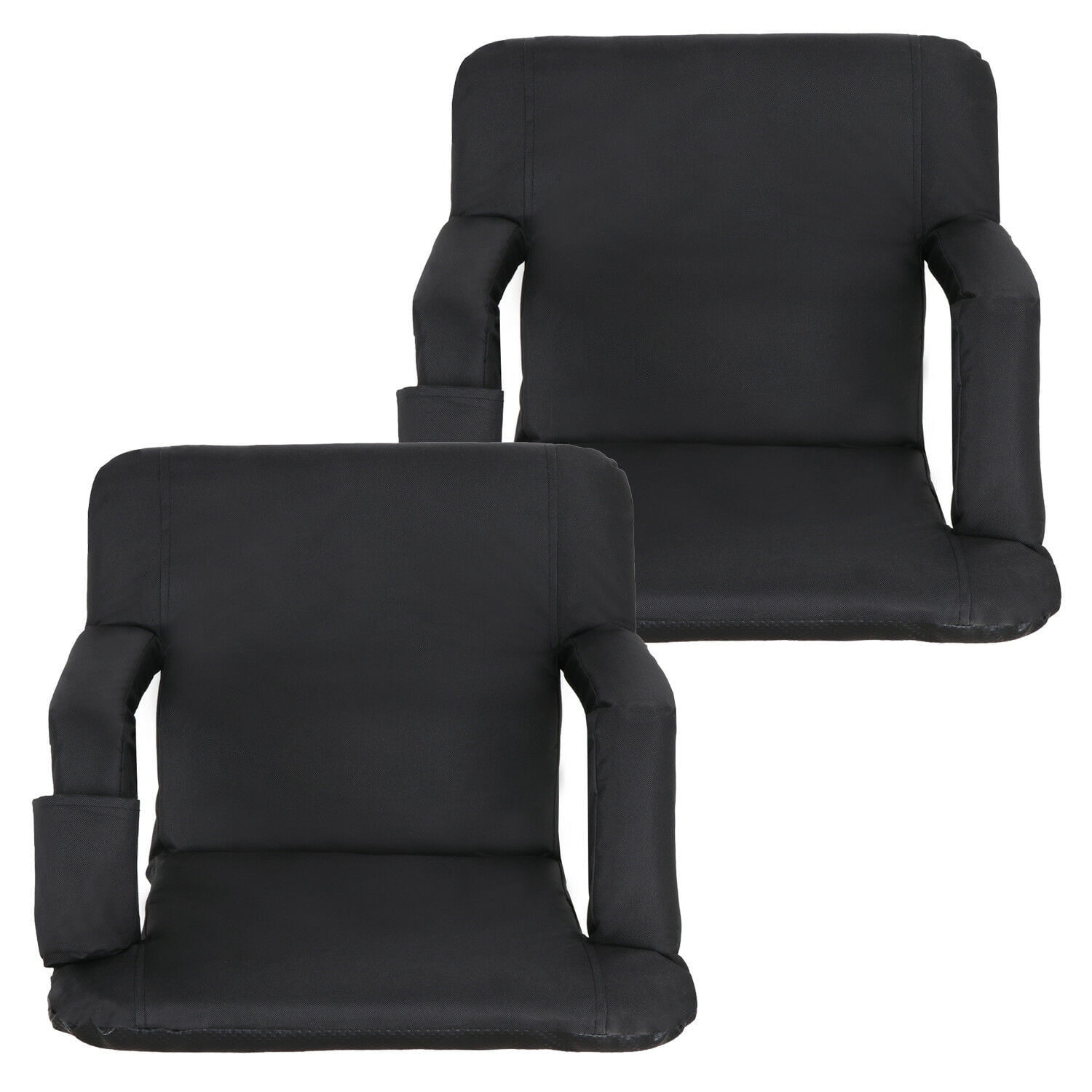 ZenStyle Black Stadium Seats (2 Pieces) - Walmart.com