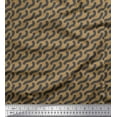 thumbnail image 1 of Soimoi Brown polyester Crepe Fabric Brush Stroke Abstract Fabric Prints By Yard 42 Inch Wide, 1 of 3
