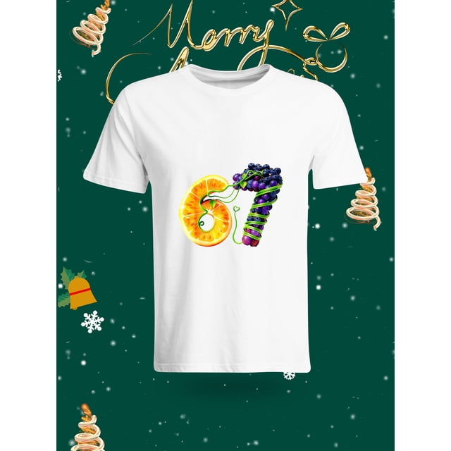 Cute Number 6 Shaped Donut and Ice Cream Pattern Kids T-Shirt Suitable for 6th Birthday or Summer Leisure Wear This adorable kids' T-shirt features a cute design with a number 6 shaped like a donut a