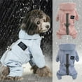 Senza Fretta Dog Raincoats Waterproof with Harness Hole Legs Hoodie