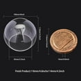 thumbnail image 2 of Round Shape Glass Cloche Globe Display Dome Cover Terrarium with Wood Base Decorative Display Case for Eternal Flower Plant Garage Kits Display 4.6x4.4 inch, 2 of 9