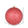thumbnail image 2 of Vickerman 6" Red Crackle Ball Ornament, 4 per Bag, 2 of 2