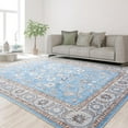 thumbnail image 5 of Lochas Area Rugs Modern Vintage Floral Rug Accent Carpet for Living Room Bedroom Home Decor,8'x10',Blue, 5 of 7