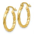thumbnail image 2 of 14K Yellow Gold Earring Hoop Women'S 12 mm 2 Twist Polished, 2 of 4