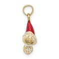 thumbnail image 2 of Auriga Fine Jewelry 14K Yellow Gold 3-D w/ Red and White Enamel Santa Hat Charm (L - 17.5mm, W- 16.15mm), 2 of 7