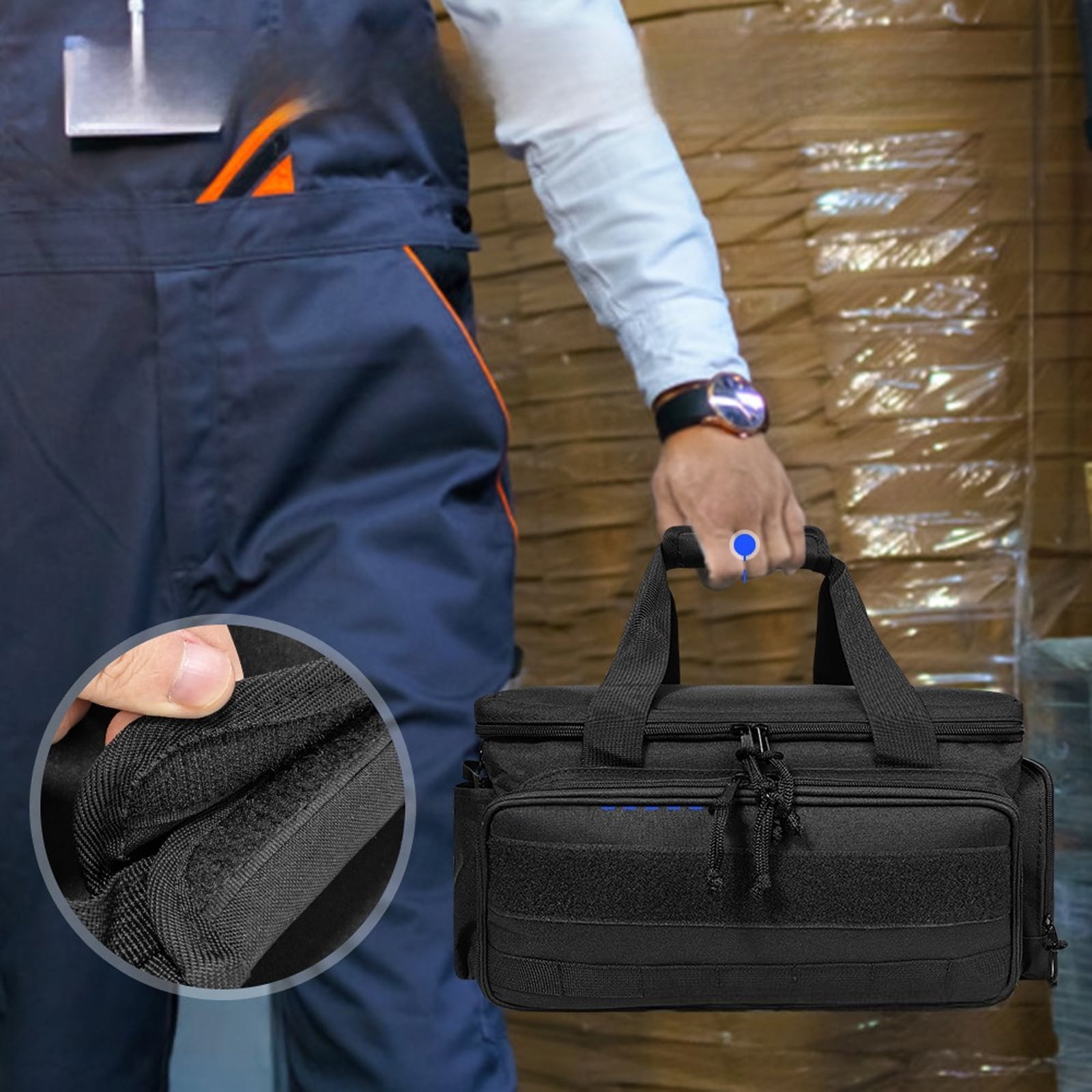 Tool Bag Multifunction Work Organizers for Electrician Tool Repairmen Carpenters Waterproof Thick Padded Bottom Bag