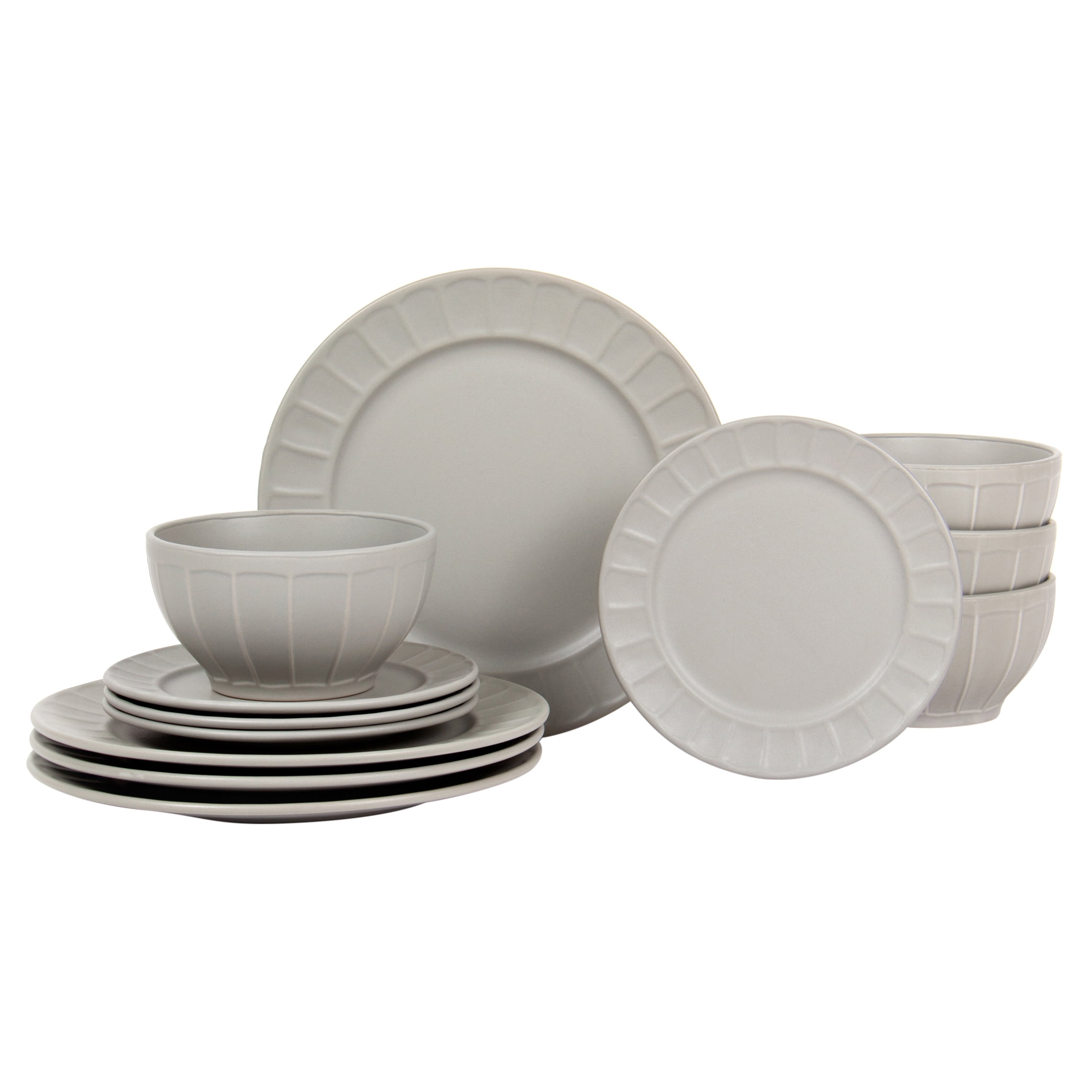 SANGO Prima Grey 12Pc Set Dinnerware