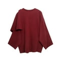 thumbnail image 5 of ClodeEU Women's Shawl Wraps,Long Sleeve Poncho Sweater ,Elegant Shawls For Fall Winter Wine,Womens Plus M, 5 of 5