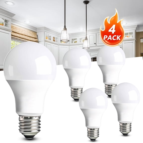 4PC Light Bulb A19 Bulb 14W