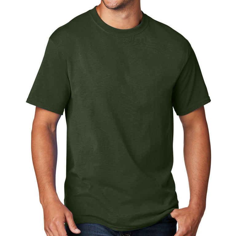 Virkelig Peer piedestal Men's Regular Guy Classic T-shirt, 4XL Olive Green - Walmart.com