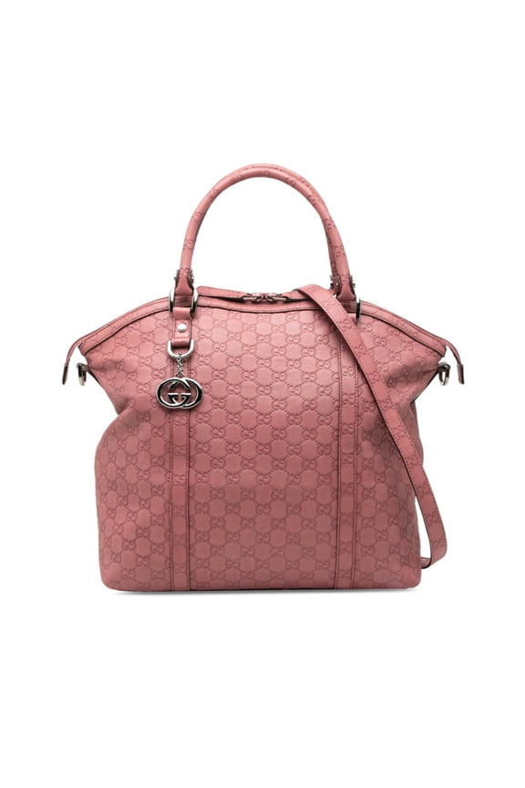 Pre-Owned Gucci Guccissima Soho Handbag Shoulder Bag 2WAY 339551 Pink Leather Women's GUCCI