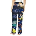 thumbnail image 3 of Goofa Sea Inhabitans and Herb Printed Soft Pajama Pants for Women, Wide Leg Comfy Casual Lounge Yoga Pants-Small, 3 of 9