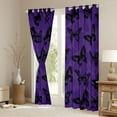 thumbnail image 3 of Feelyou Mystic Purple Buttefly Blackout Curtains Set of 2 (52x84 Each), Romantic Valentines Day Window Curtains, Teens Boys Girls Adult Curtains and Drapes, Blackout Curtains Bedroom Decor, 3 of 6