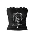 thumbnail image 5 of Tops cortos de encaje para mujer, camisetas informales ajustadas con cuello Halter, estética Y2K, Harajuku, Estilo Vintage americano, Hip Hop de los 90, 5 of 5