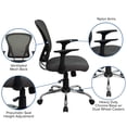 thumbnail image 3 of Pemberly Row Contemporary Mid Back Mesh Office Chair in Dark Gray, 3 of 9
