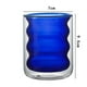 thumbnail image 2 of Taza de vidrio de doble capa resistente al calor, ideal para café, bebidas y otros artículos de oficina o restaurante. Azul, 2 of 6