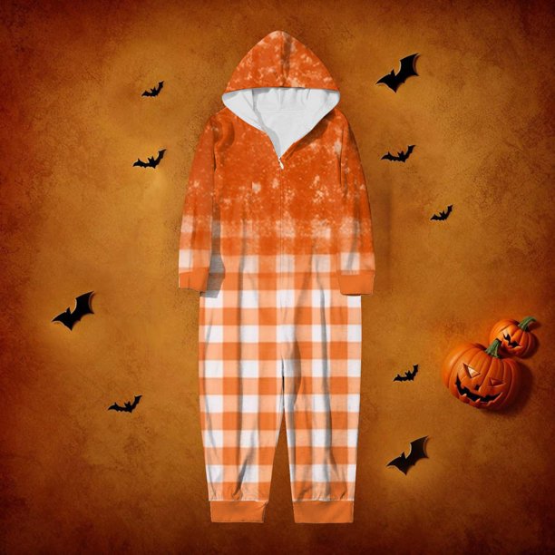 Halloween Pajamas Long Sleeved Zippered Family Matching Jumpsuit Romper Family Halloween Costumes Family Pajamas Matching Pjs