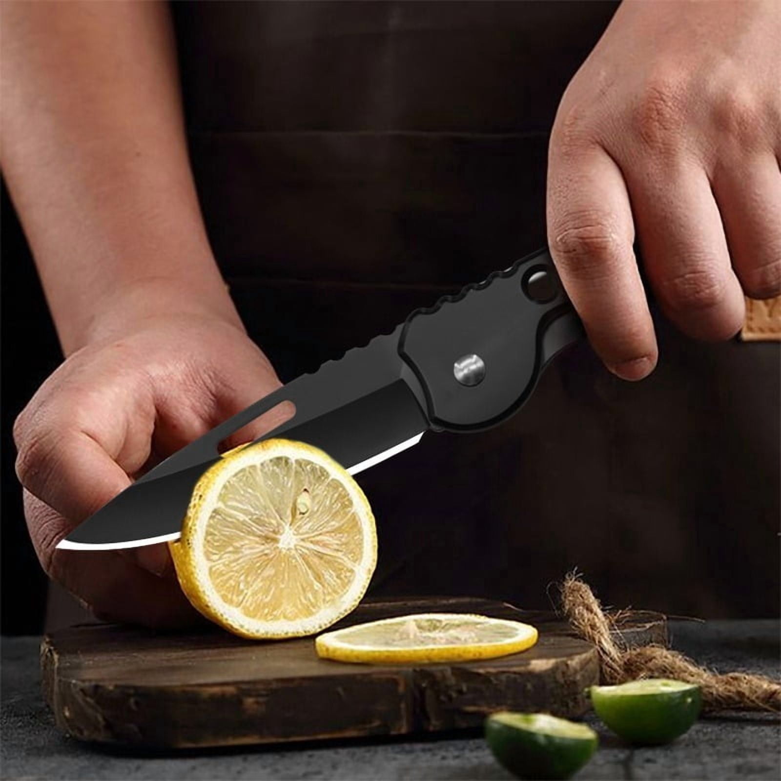 30PCS Black Multi-function Fruit Cutting Knife Boning Butcher Knife Stainless Steel Pocket Folding Knife Camping Knife Small Knife For Outdoor BBQ Meat Cleaver Utility Knife