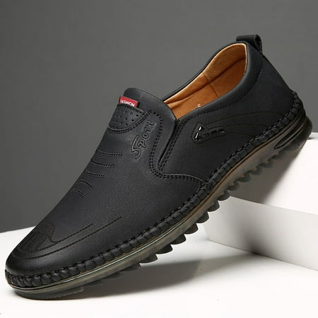 

Men‘s Cowhide Breathable Soft Loafers Khaki/Black