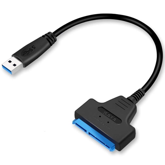 SATA to USB 3.0 Cable, USB to SATA III Hard Drive Adapter for 2.5 Inch SSD & HDD Data Transfer, Support UASP (SATA to Type-A)