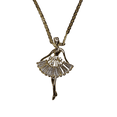 thumbnail image 4 of COLLAR DE BAILARINA BLANCA LUX DE ORO LAMINADO, 4 of 5