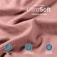 thumbnail image 3 of Bare Home Washed Duvet Cover Set - Ultra-Soft - Premium 1800 Collection - 3 Piece - King/Cal King, Dusty Rose, 3 of 9