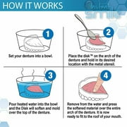2 Pack Instant Smile Disk Denture Reliner Re Liner Easy to Mold and Remoldable