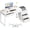 White, variant on Computer Desk with 5 Drawers, 53 Inch Office Desk with Printer Shelf, Reversible Vanity Desk for Home Bedroom, Writing Table Desk for Storage, White