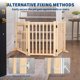 thumbnail image 4 of Yeshouse puerta de seguridad para perros de madera sin pintar, valla plegable independiente para mascotas, ideal para casas, escaleras y puertas, diseño práctico, fácil de mover y usar en interiores, 4 of 7