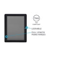 thumbnail image 2 of Ghent Ovation 2 Door Enclosed Fabric Bulletin Board Black Frame 3'H x 4'W Gray GHEOVK2F91, 2 of 5