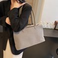 thumbnail image 2 of Bolso Hombro Retro para Mujeres Hombres Con Gamuza Bolsillo Interior (gris), 2 of 9