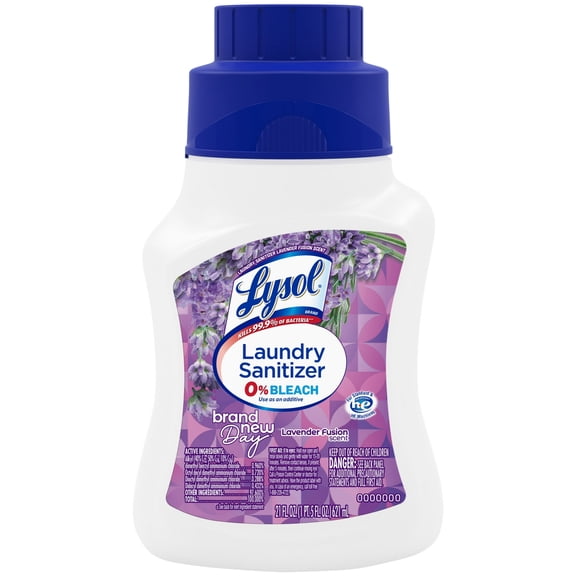 Lysol® Laundry Sanitizer Additive, Eliminates Odor Causing Bacteria, Lavender Fusion, 21 oz (4 Pack)